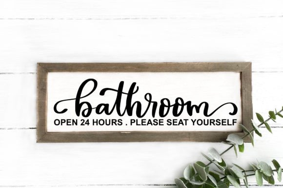 Bathroom Sign SVG Funny Bathroom Review