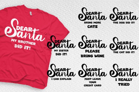 Dear Santa Family SVG Christmas Bundle Graphics and Crafts