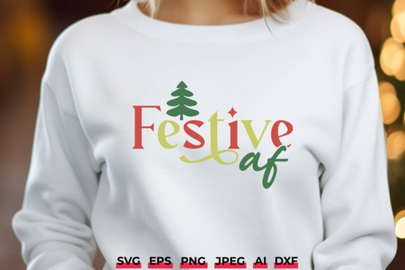 Festive AF SVG Funny Retro Christmas Graphics and Crafts Review