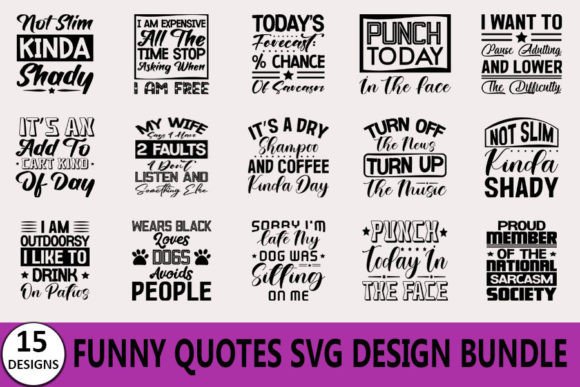 Funny Quotes SVG Bundle: Graphics and Crafts for Brand Humor