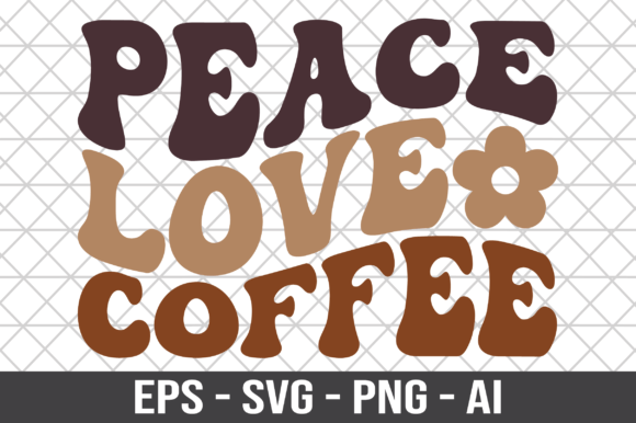 Peace Love Coffee Retro SVG Graphics and Crafts Review