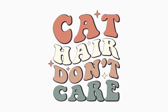 Retro Funny Cat SVG Design Cat Hair Graphics and Crafts
