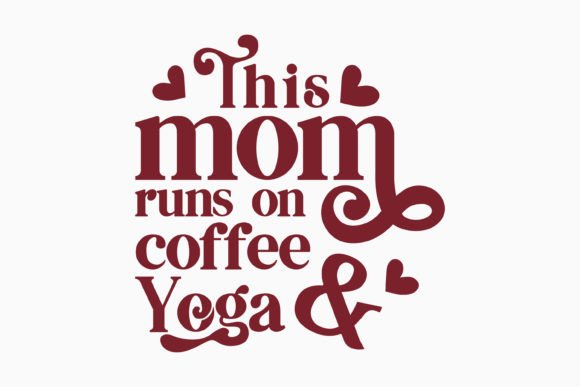 This Mom Runs on Retro Funny Mom SVG Graphics and Crafts